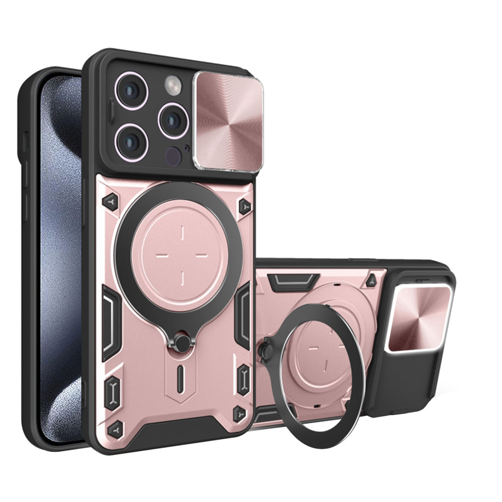 Θήκη για Apple iPhone 15 Pro, Techsuit, CamGuard Pro, Ροζ Χρυσό
