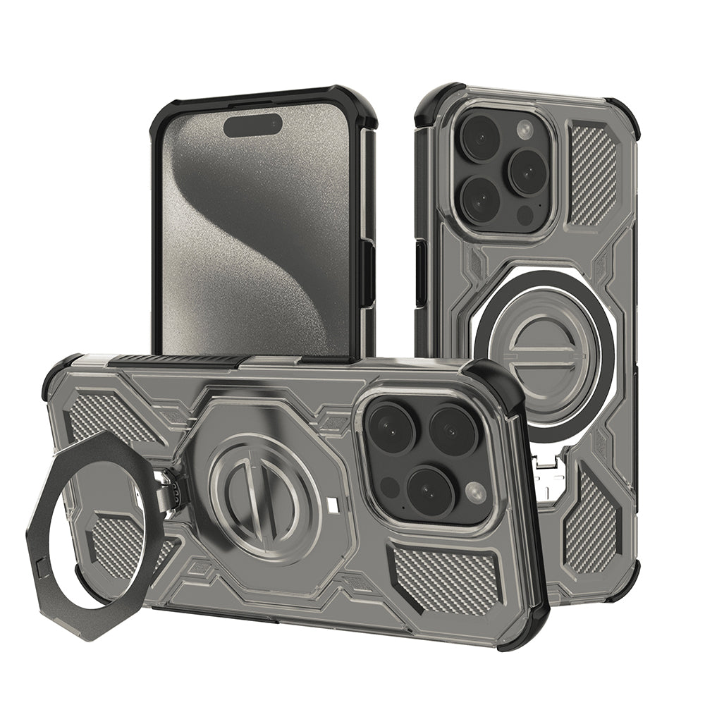 Θήκη για Apple iPhone 15 Pro, Techsuit, Carbon Shield Pro, Καπνιστό