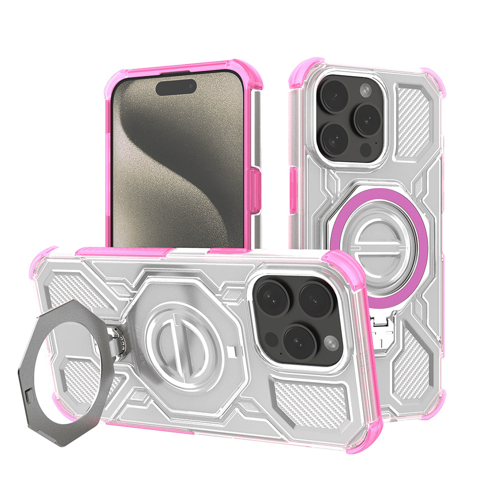 Θήκη για Apple iPhone 15 Pro, Techsuit, Carbon Shield Pro, Ροζ