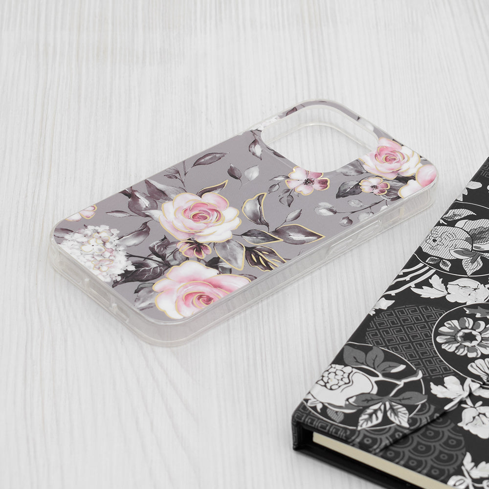 Θήκη για Apple iPhone 15 Pro, Techsuit, Marble, Γκρι