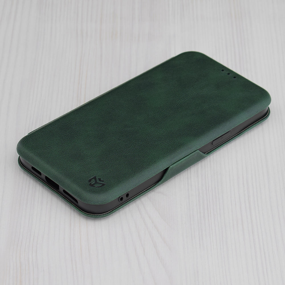 Θήκη για Apple iPhone 15 Pro, Techsuit, Safe Wallet Plus, Πράσινο