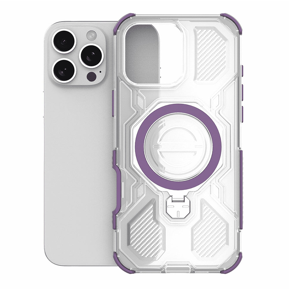 Θήκη για Apple iPhone 15, Techsuit, Carbon Shield Pro, Μωβ