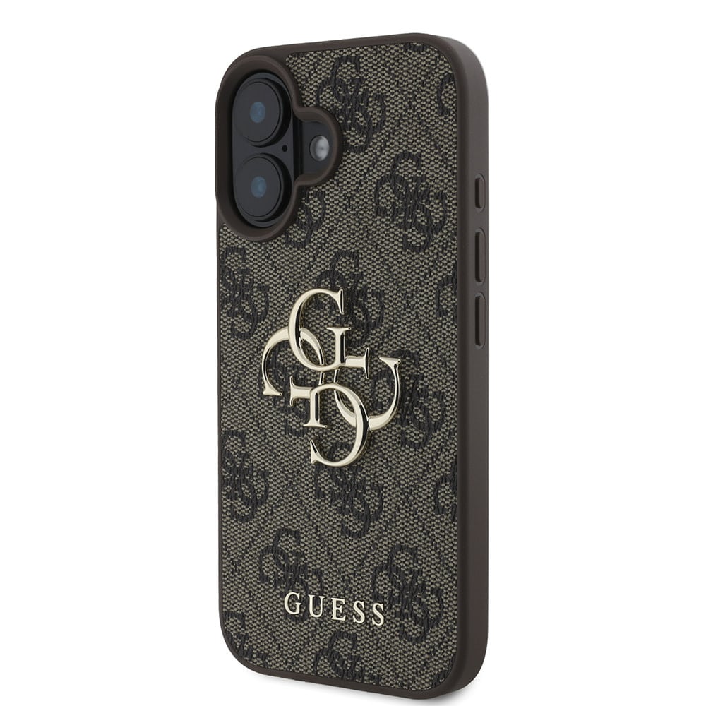 Θήκη για Apple iPhone 16, Guess, 4G Big Logo, Καφέ