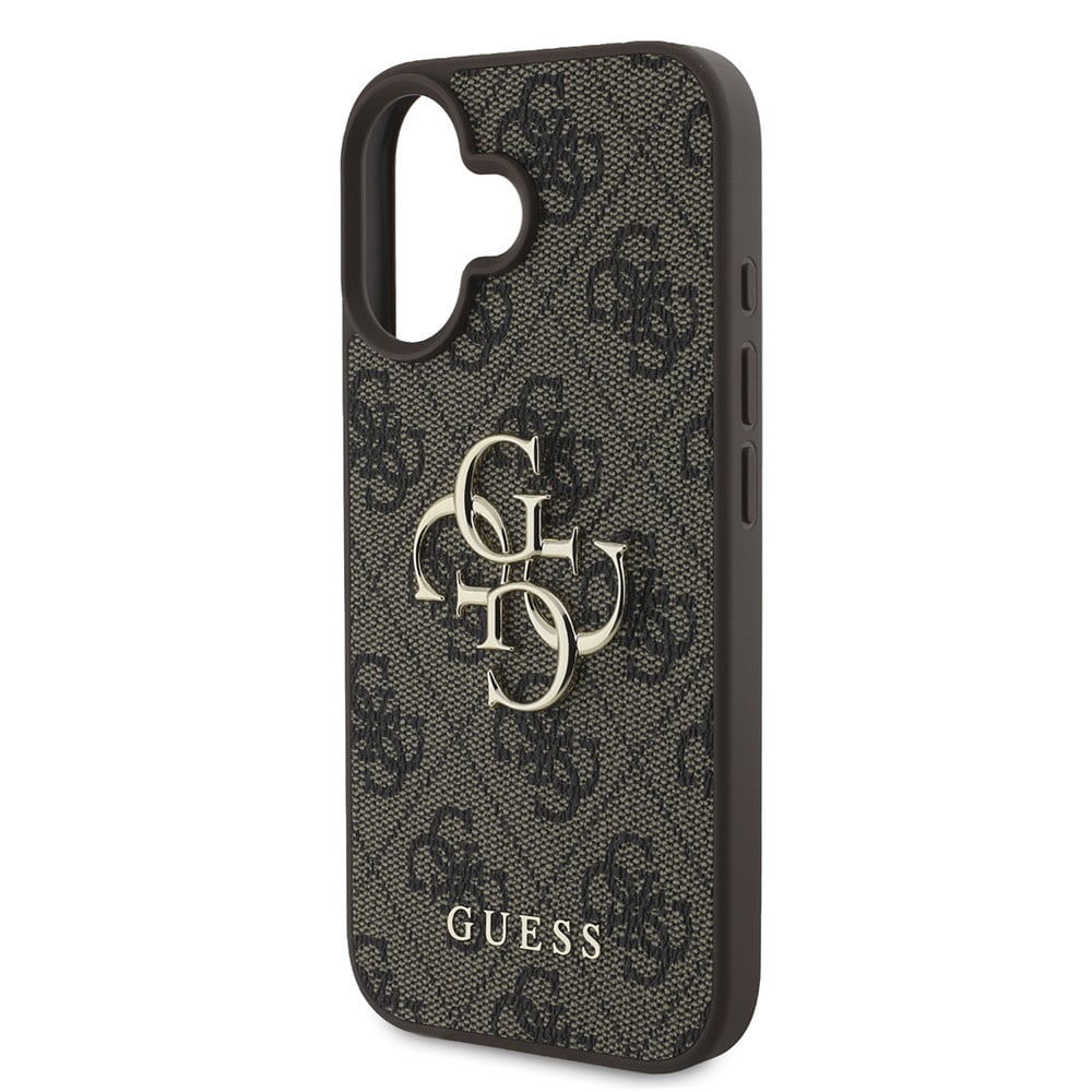 Θήκη για Apple iPhone 16, Guess, 4G Big Logo, Καφέ