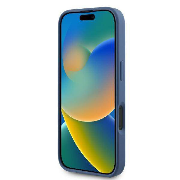 Θήκη για Apple iPhone 16, Guess, 4G Bottom Stripe, Μπλε