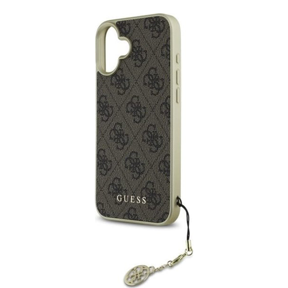 Θήκη για Apple iPhone 16, Guess, 4G Charm, Καφέ