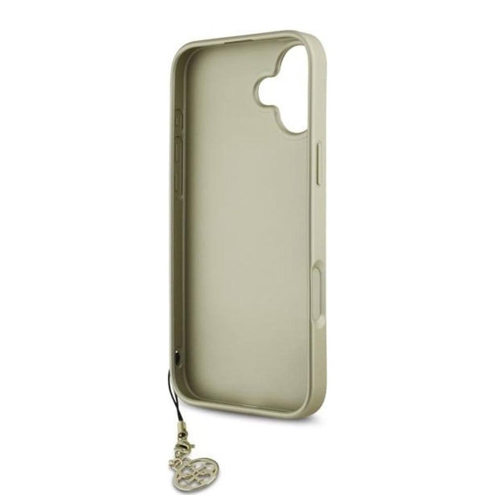 Θήκη για Apple iPhone 16, Guess, 4G Charm, Καφέ