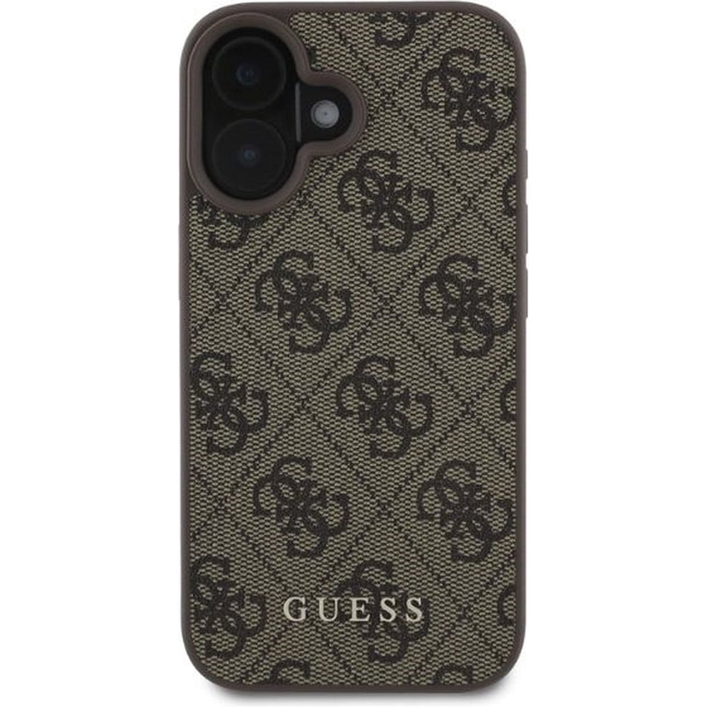 Case for Apple iPhone 16, Guess, 4G Classic, Brown