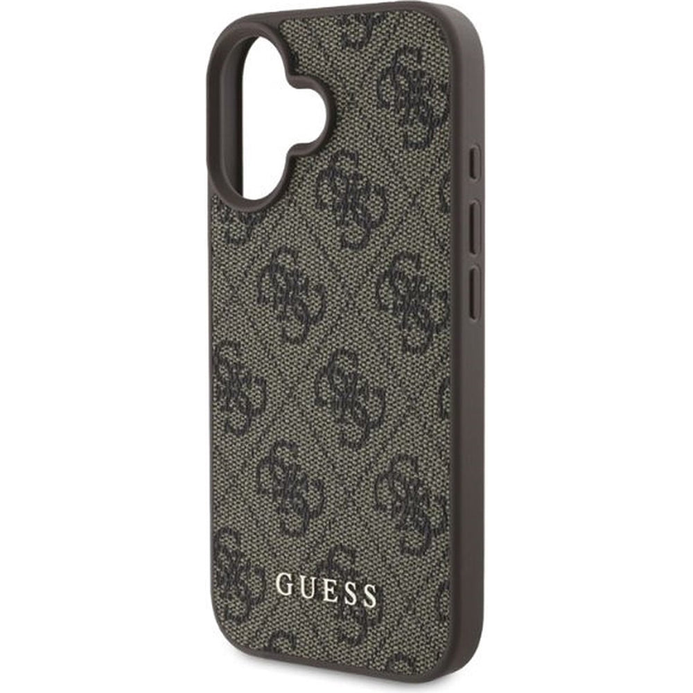 Case for Apple iPhone 16, Guess, 4G Classic, Brown