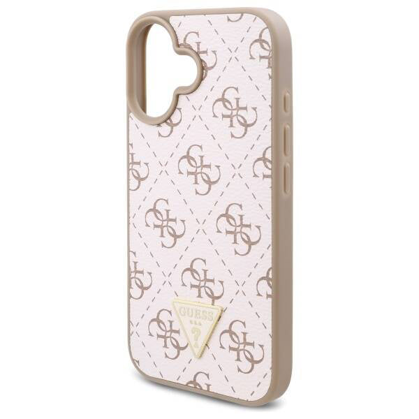 Θήκη για Apple iPhone 16, Guess, 4G Triangle Logo, Λευκή