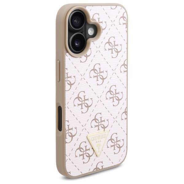 Θήκη για Apple iPhone 16, Guess, 4G Triangle Logo, Λευκή
