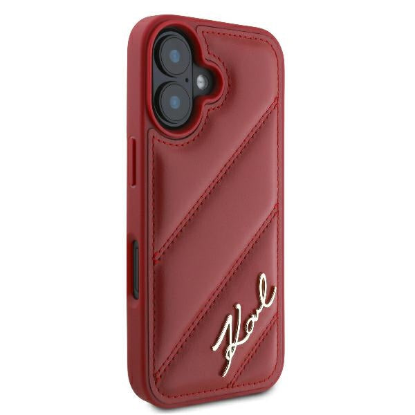 Θήκη για Apple iPhone 16, Karl Lagerfeld, Diagonal Quilted Script, Rosie