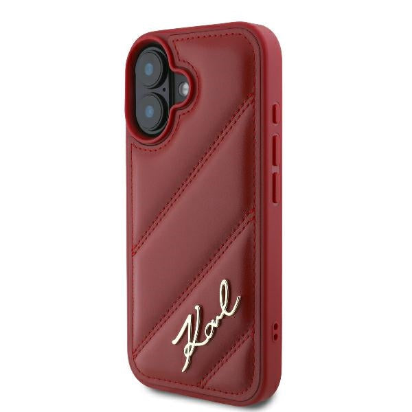 Θήκη για Apple iPhone 16, Karl Lagerfeld, Diagonal Quilted Script, Rosie