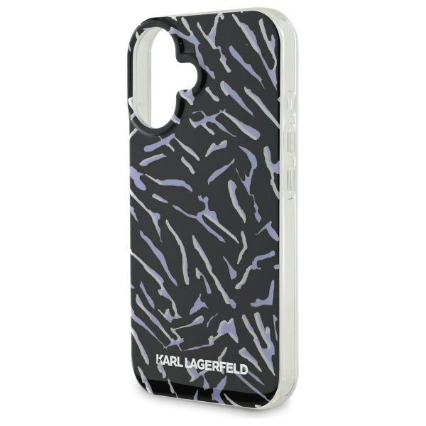 Θήκη για Apple iPhone 16, Karl Lagerfeld, Zebra with Cord Strap, Μοβ