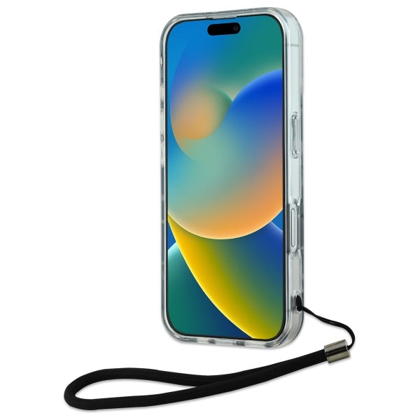 Θήκη για Apple iPhone 16, Karl Lagerfeld, Zebra with Cord Strap, Μοβ