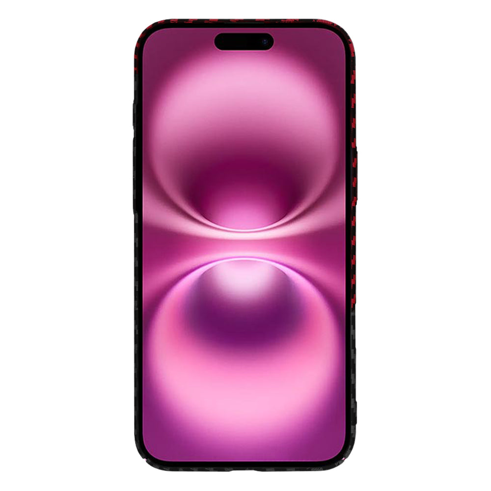 Θήκη για Apple iPhone 16 Plus, Techsuit, Carbonite FiberShell, Μαύρο Κόκκινο
