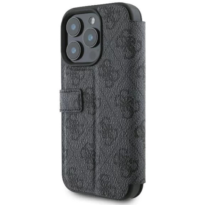 Θήκη για Apple iPhone 16 Pro, Guess, 4G Book, Μαύρη