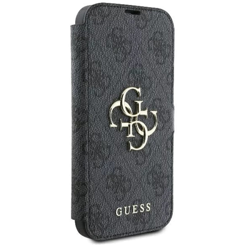 Θήκη για Apple iPhone 16 Pro, Guess, 4G Book, Μαύρη