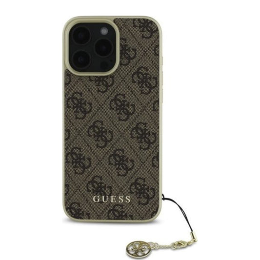 Θήκη για Apple iPhone 16 Pro, Guess, 4G Charm, Καφέ