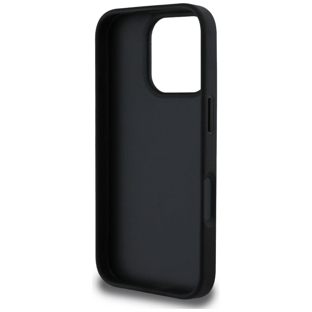 Θήκη για Apple iPhone 16 Pro, Guess, Grained Big 4G Logo Small Classic Logo, Μαύρη