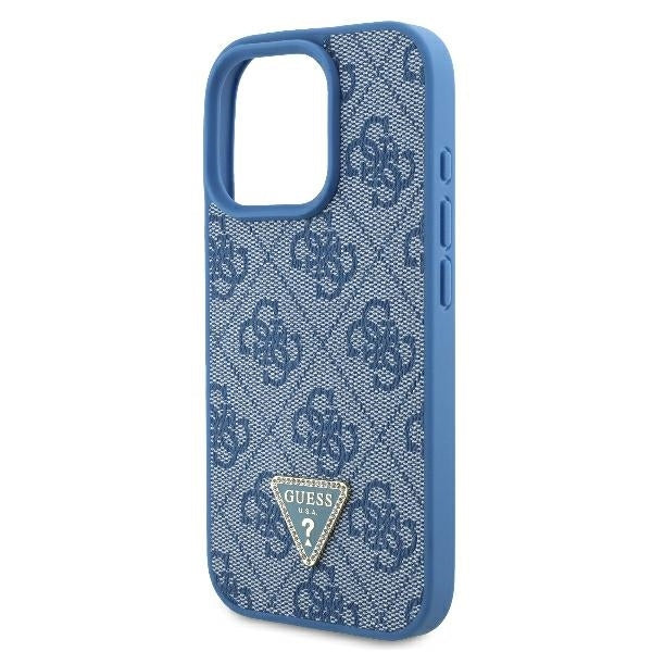 Θήκη για Apple iPhone 16 Pro Max, Guess, Crossbody 4G Triangle Strass, Μπλε