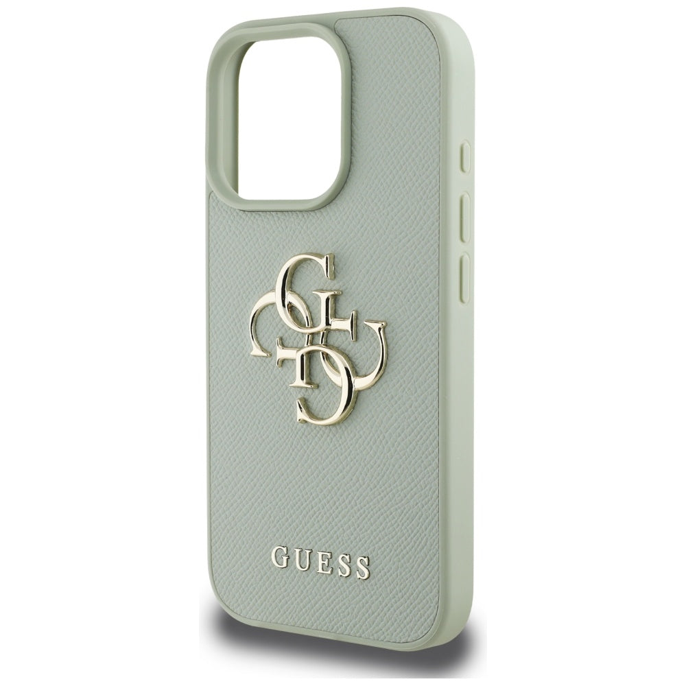 Θήκη για Apple iPhone 16 Pro Max, Guess, Grained Big 4G Logo Small Classic Logo, Πράσινο.