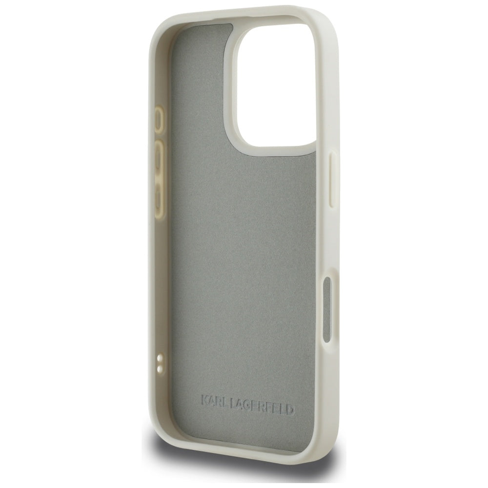 Θήκη για Apple iPhone 16 Pro Max, Karl Lagerfeld, 3D Rubber Karl & Choupette, Μπεζ
