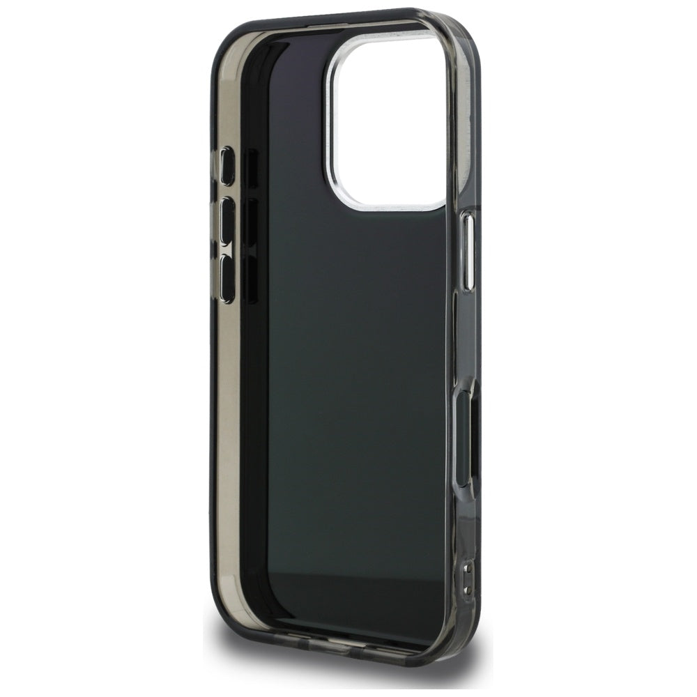 Θήκη για Apple iPhone 16 Pro Max, Karl Lagerfeld, IML Aquarelle Logo Choupette, Μαύρη
