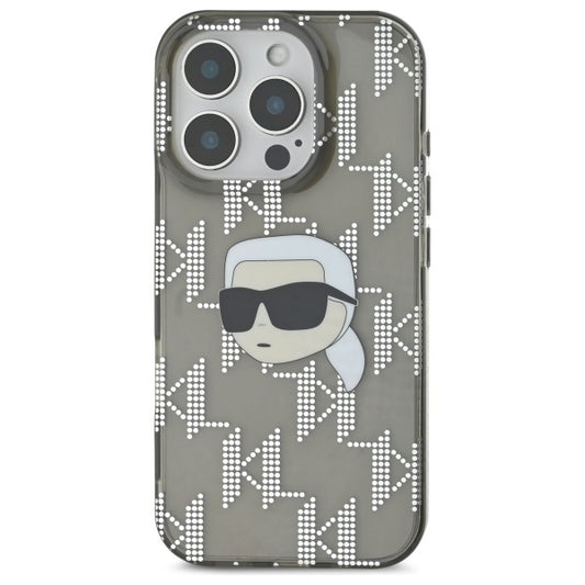 Θήκη για Apple iPhone 16 Pro Max, Karl Lagerfeld, IML Luxury Electroplated Karl's Head, Μαύρη
