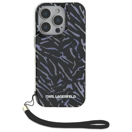 Θήκη για Apple iPhone 16 Pro Max, Karl Lagerfeld, Zebra with Cord Strap, Μοβ