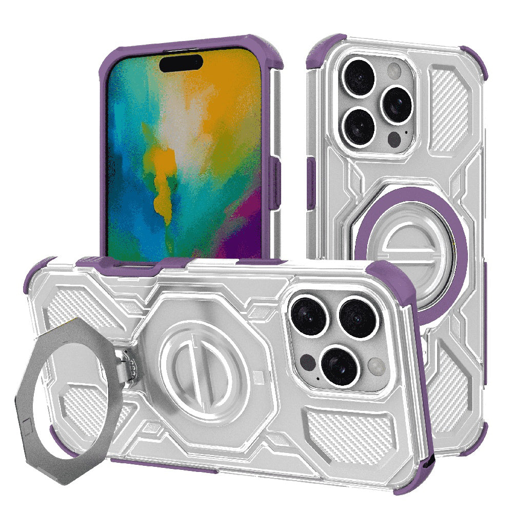 Θήκη για Apple iPhone 16 Pro Max, Techsuit, Carbon Shield Pro, Μωβ