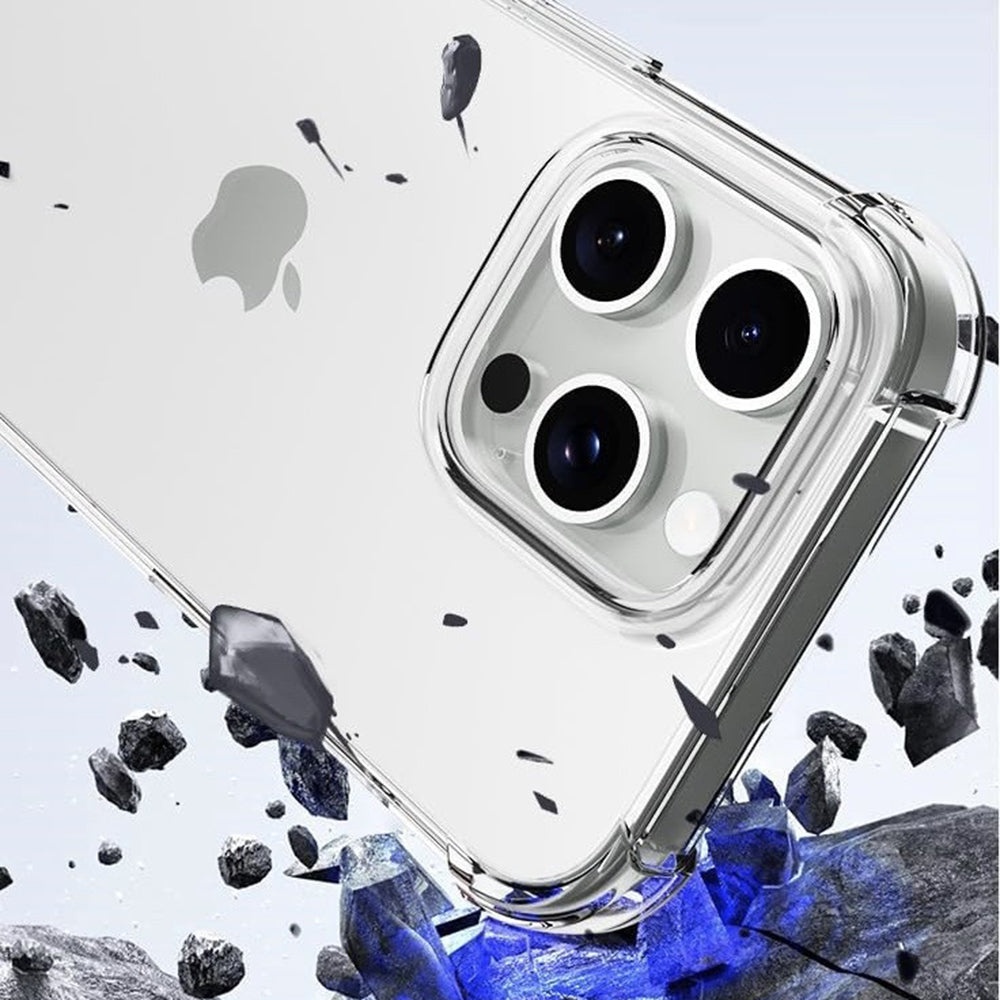 Θήκη για Apple iPhone 16 Pro, Techsuit, Ανθεκτική σε Κρούσεις Διαφανής (Μεγάλη Τρύπα Φακού), Διαφανής