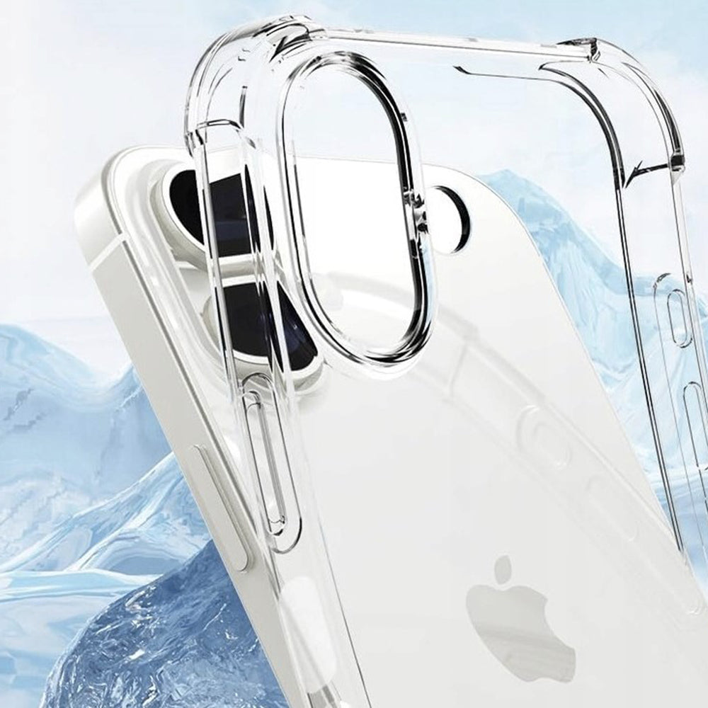 Θήκη για Apple iPhone 16, Techsuit, Ανθεκτική σε Κρούσεις Διαφανής (Μεγάλη Οπή Φακού), Διαφανής