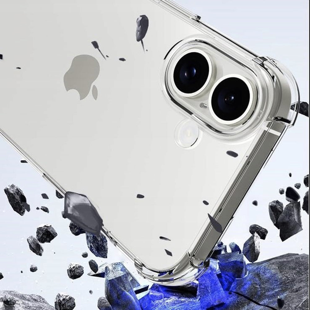 Θήκη για Apple iPhone 16, Techsuit, Ανθεκτική σε Κρούσεις Διαφανής (Μεγάλη Οπή Φακού), Διαφανής