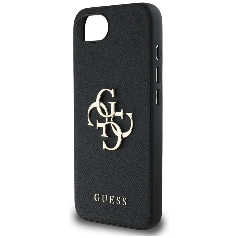Θήκη για Apple iPhone 17e / 16e, Guess, 4G Grained Big and Classic Logo, Μαύρη
