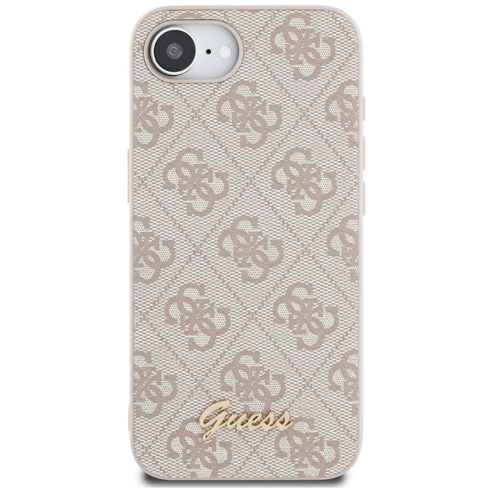 Case for Apple iPhone 17e / 16e, Guess, 4G Script Logo, Pink