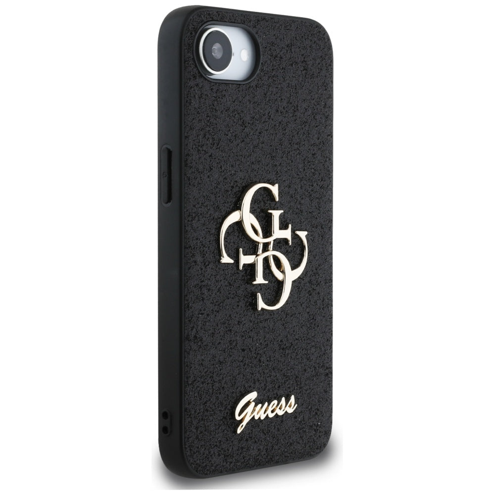 Θήκη για Apple iPhone 17e / 16e, Guess, Fixed Glitter Big 4G, Μαύρη