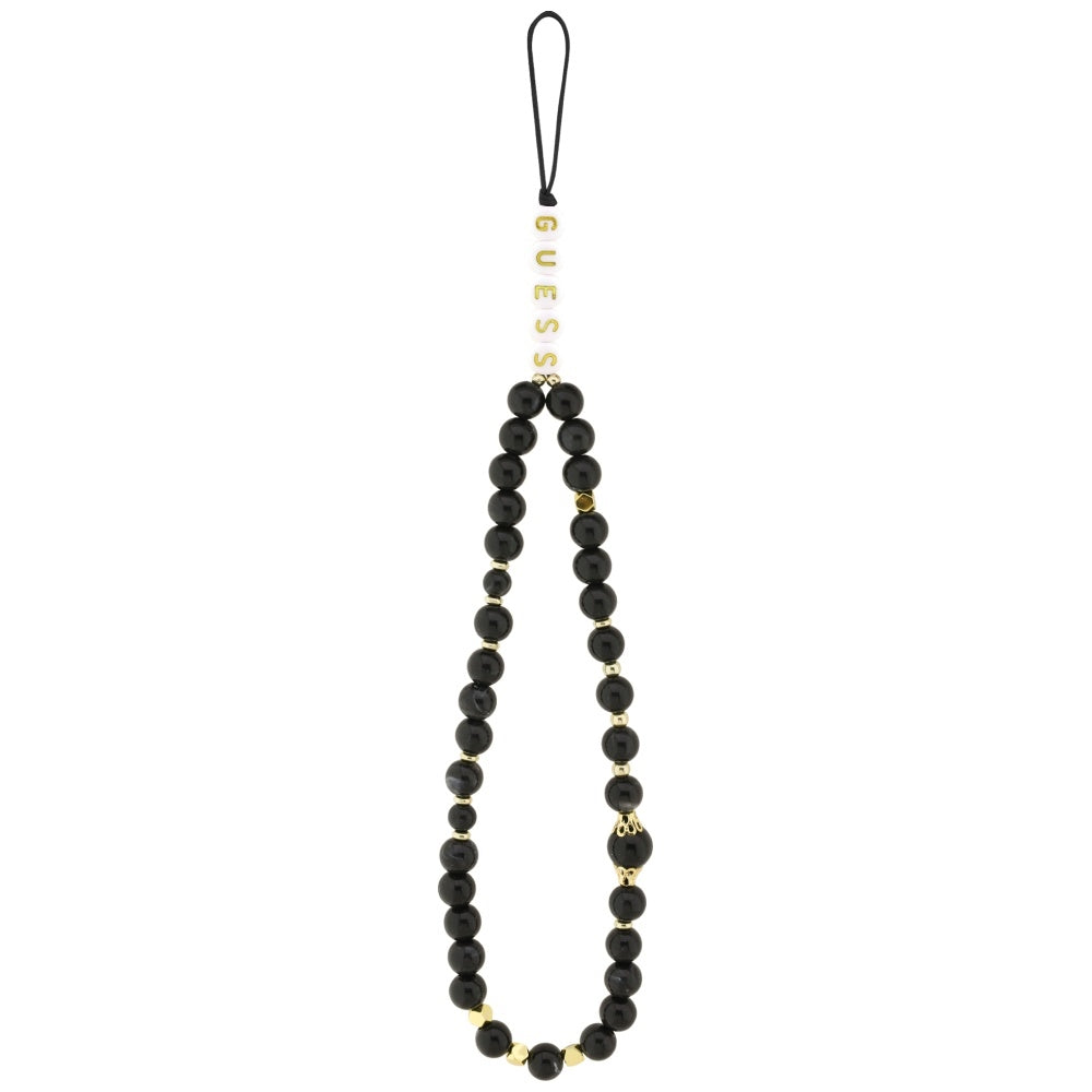 Θήκη για Apple iPhone 17 Air, Guess, 4G Classic Logo με Λουράκι, Μαύρη