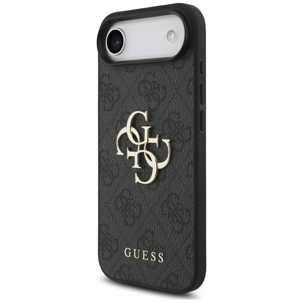 Θήκη για Apple iPhone 17 Air, Guess, 4G Classic Logo με Λουράκι, Μαύρη