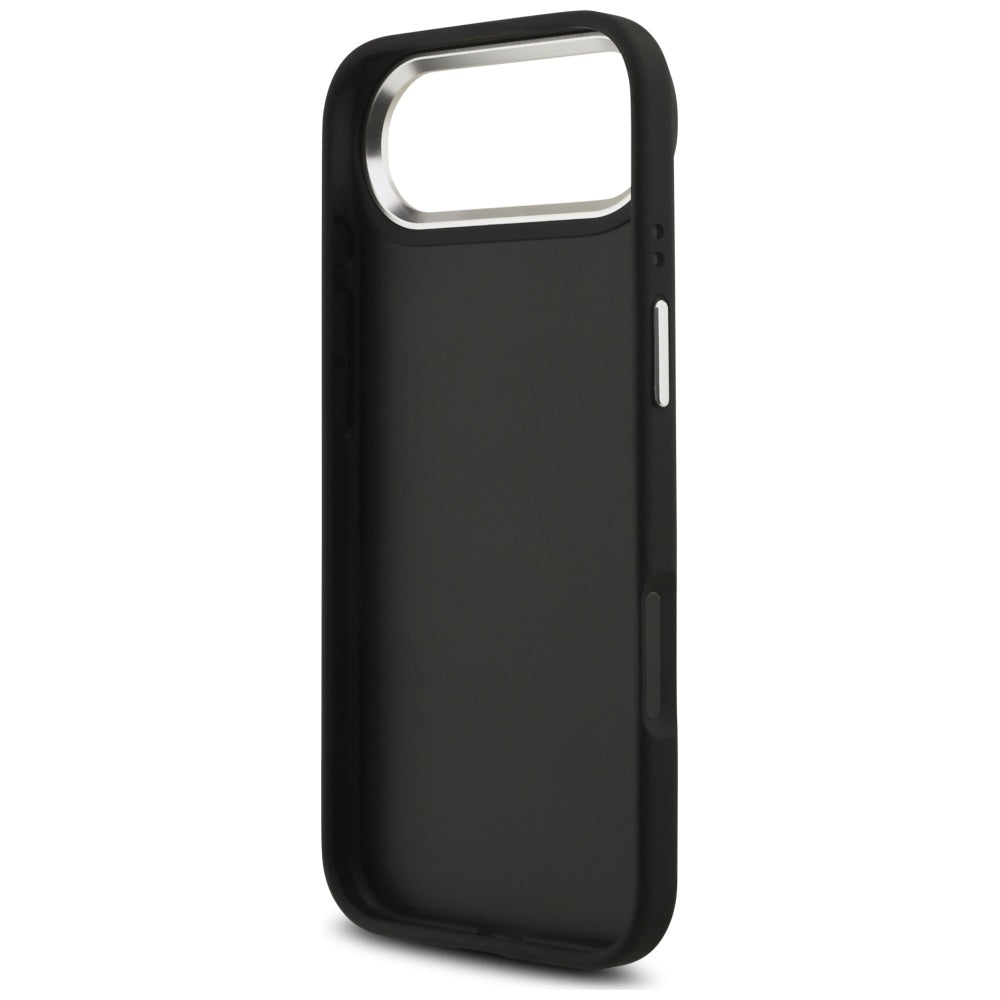 Θήκη για Apple iPhone 17 Air, Guess, 4G Grained Big and Classic Logo, Μαύρη Ασημί