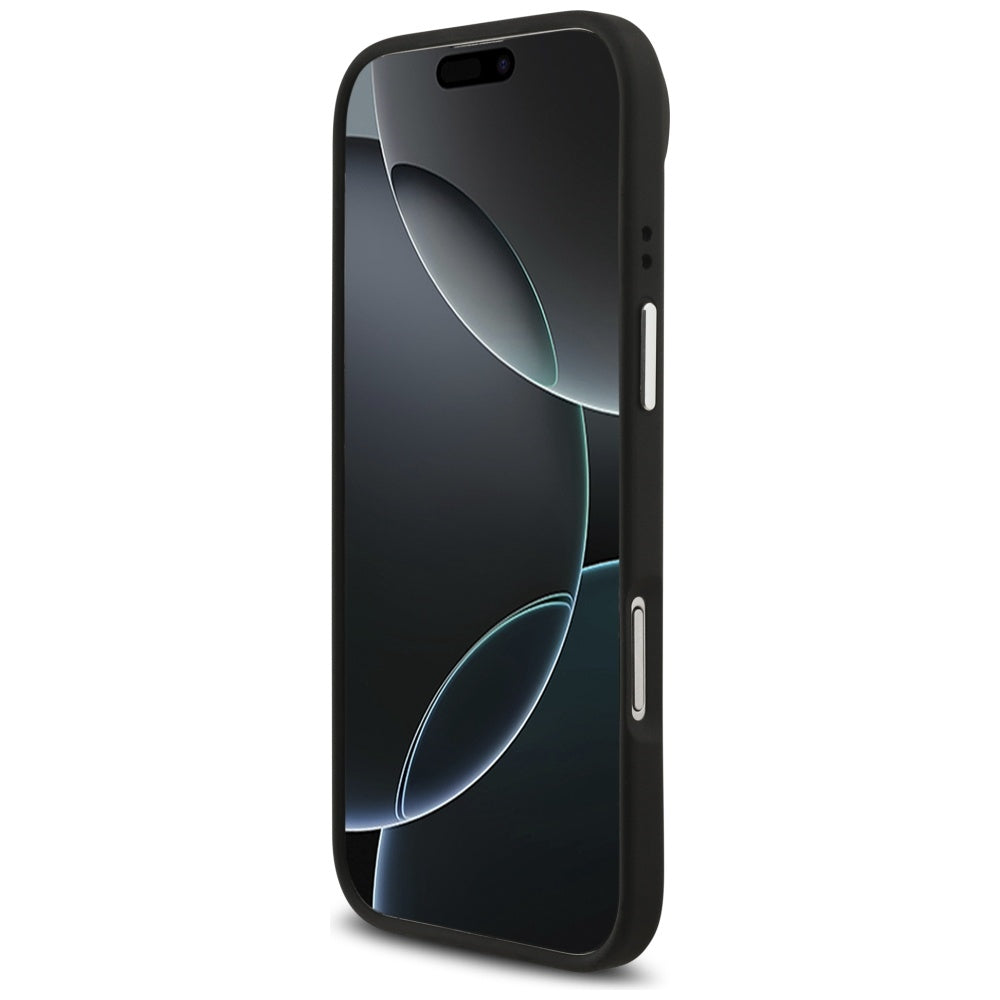 Θήκη για Apple iPhone 17 Air, Guess, 4G Grained Big and Classic Logo, Μαύρη Ασημί