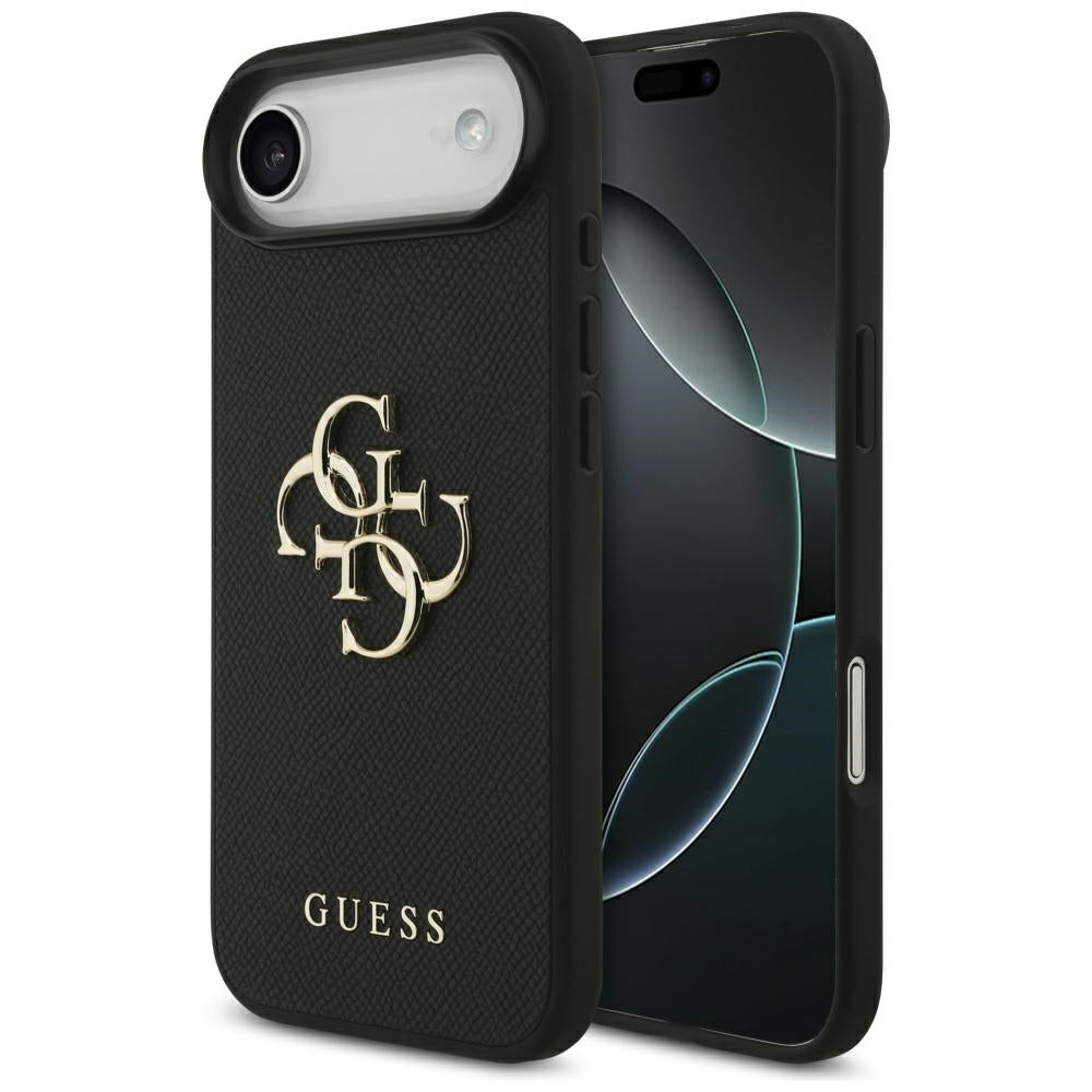 Θήκη για Apple iPhone 17 Air, Guess, 4G Grained Big and Classic Logo, Μαύρη