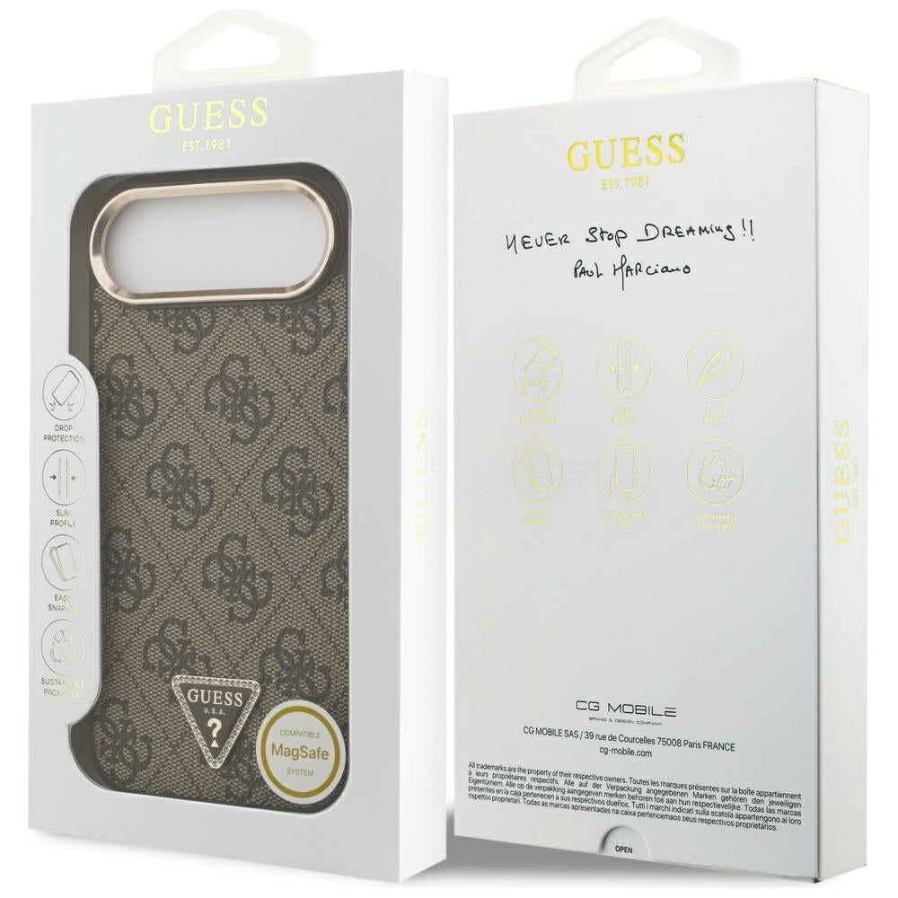 Θήκη για Apple iPhone 17 Air, Guess, 4G Triangle Logo, Χρυσοκαφέ
