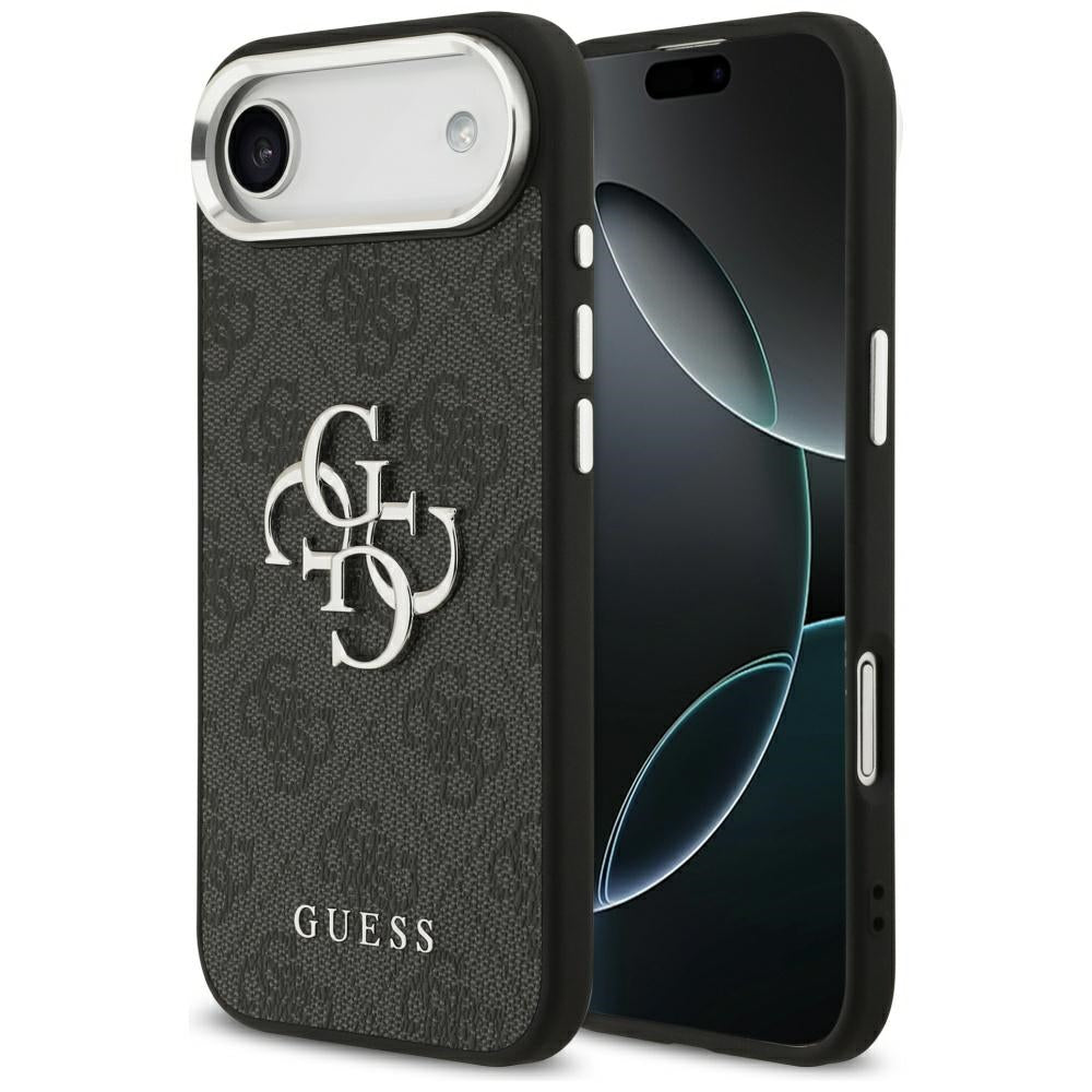 Θήκη για Apple iPhone 17 Air, Guess, Big 4G Logo Classic, Μαύρη Ασημί