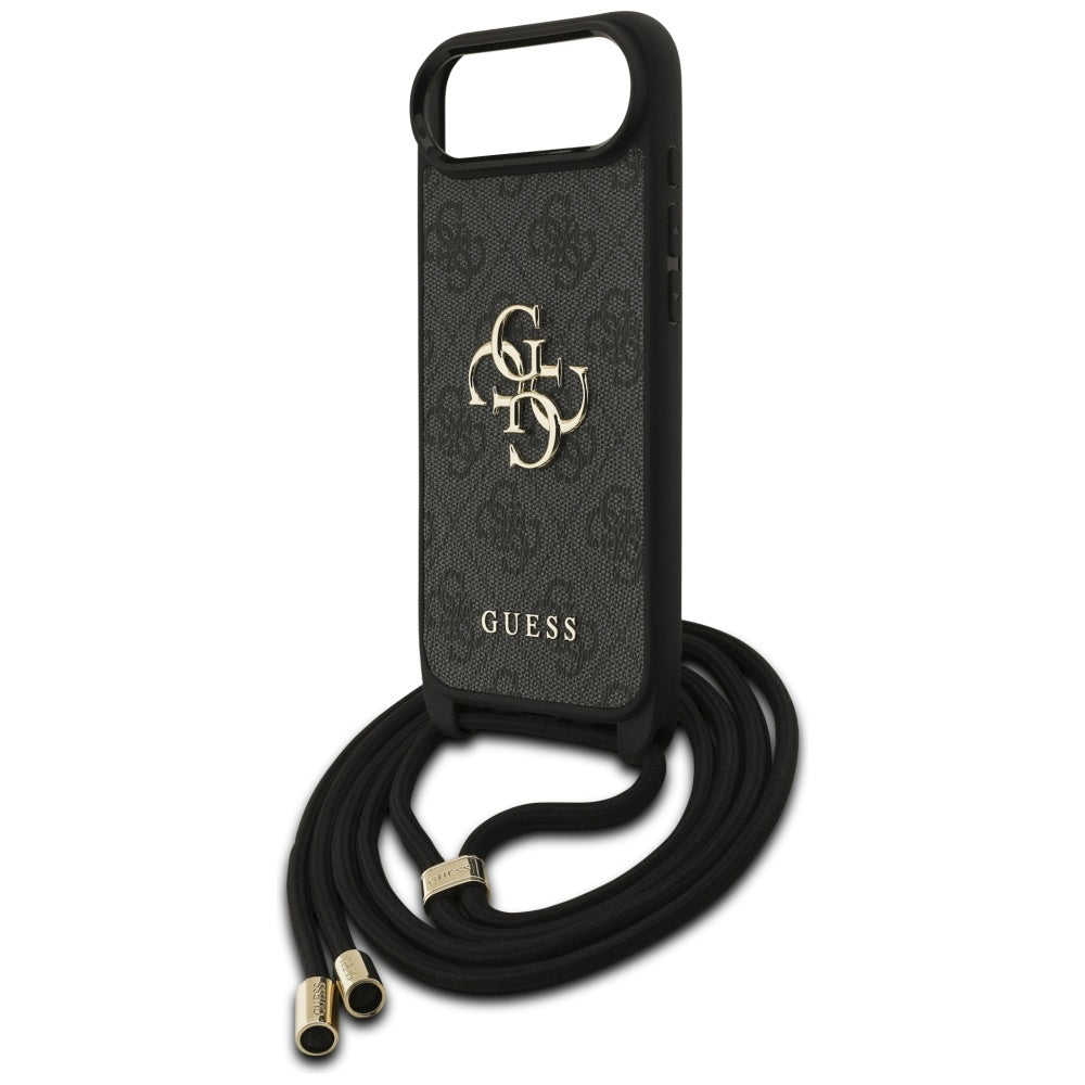 Θήκη για Apple iPhone 17 Air, Guess, Crossbody Cord 4G Big Log, Μαύρη