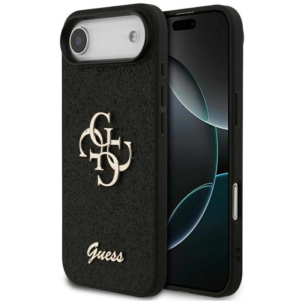 Θήκη για Apple iPhone 17 Air, Guess, Fixed Glitter Big 4G, Μαύρη