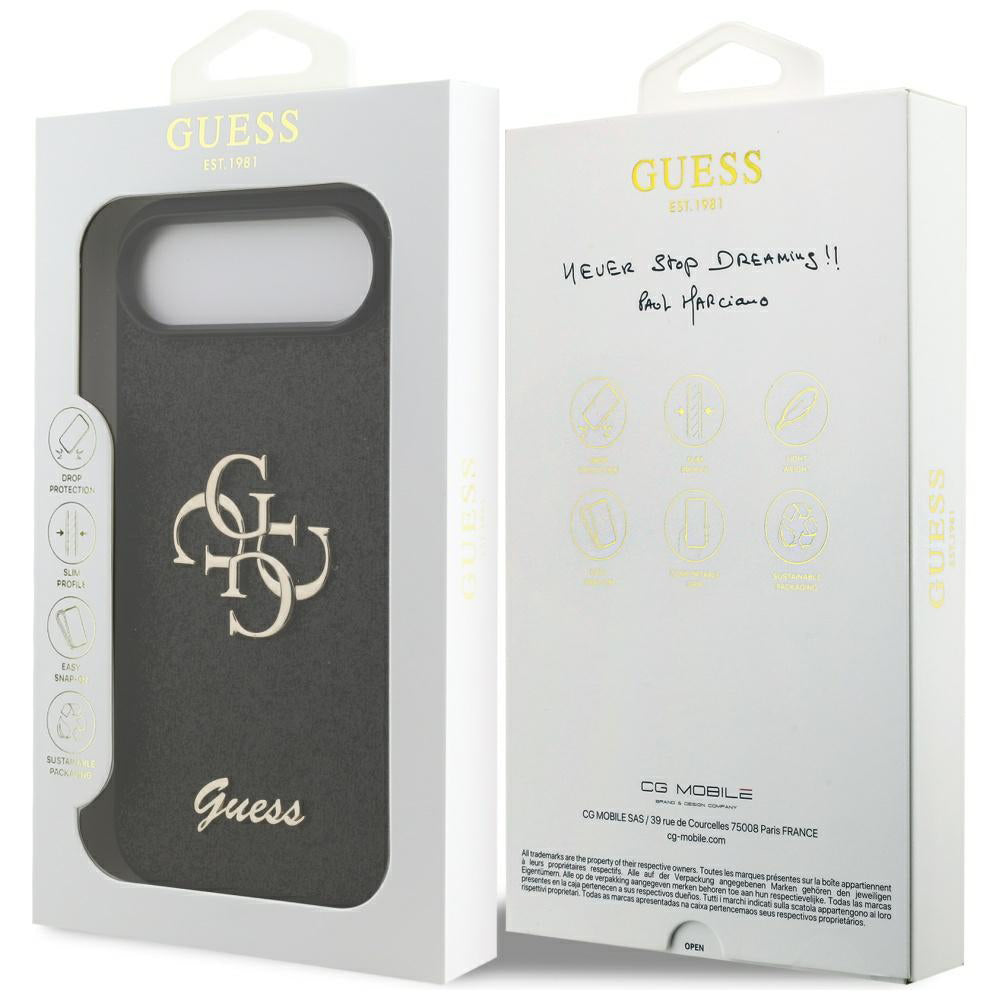 Θήκη για Apple iPhone 17 Air, Guess, Fixed Glitter Big 4G, Μαύρη