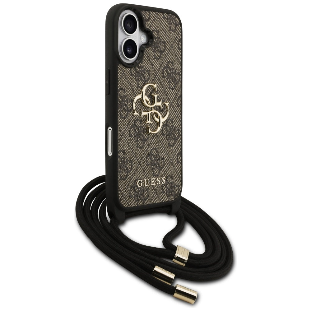 Θήκη για Apple iPhone 17, Guess, 4G CBDY Big Logo with Cord Strap, Καφέ
