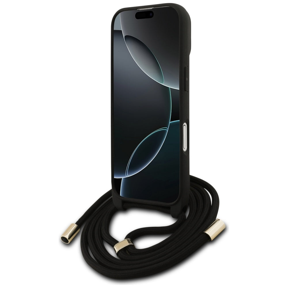 Θήκη για Apple iPhone 17, Guess, 4G CBDY Big Logo with Cord Strap, Καφέ