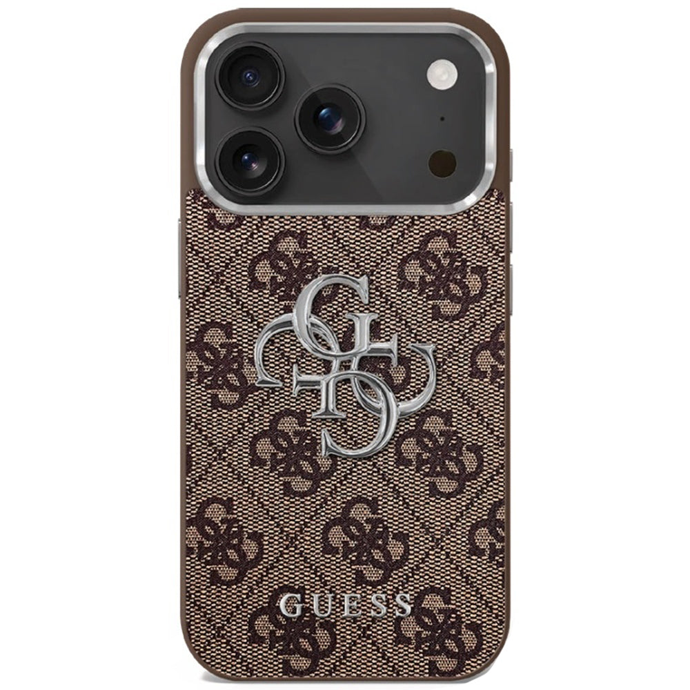 Θήκη για Apple iPhone 17, Guess, Big 4G Logo Classic, Καφέ Ασημί